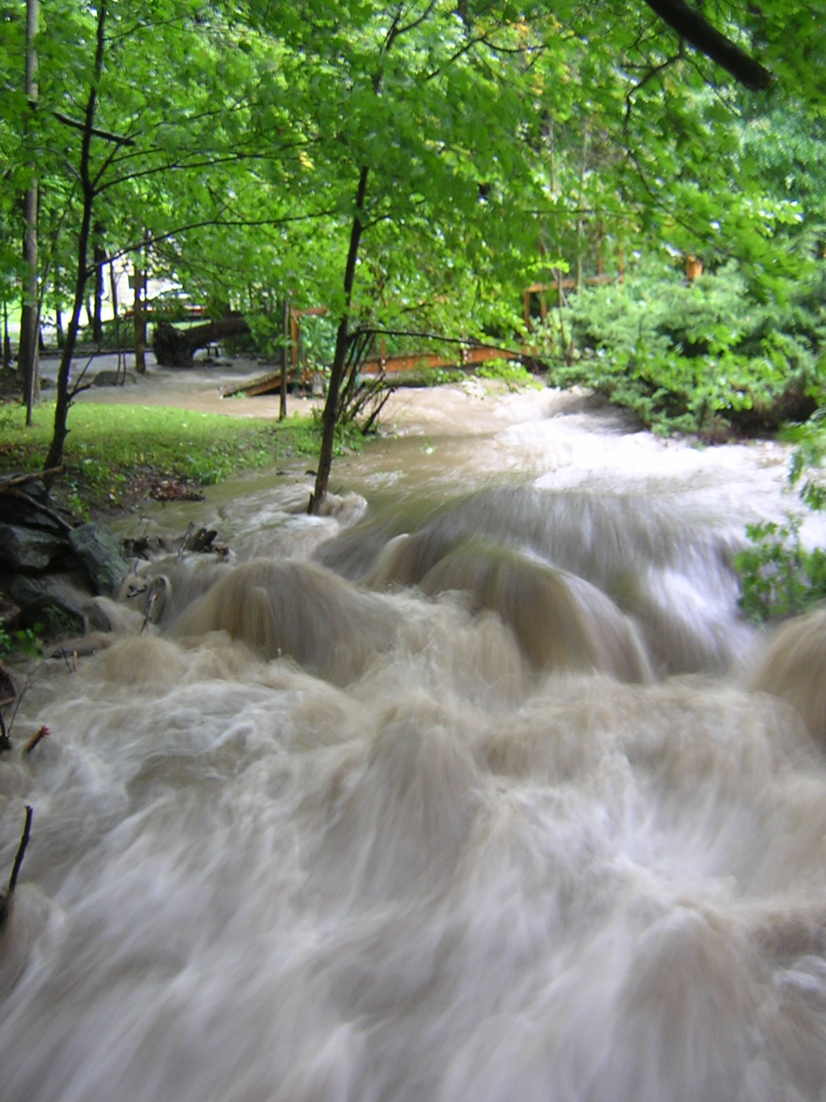 Flooding caused by Ivan, in particular the newly formed rapids in the brook